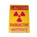 Mirion Technologies Caution Radioactive Materials Sign, 10x7 140033